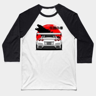 White GTR R35 Rear Baseball T-Shirt